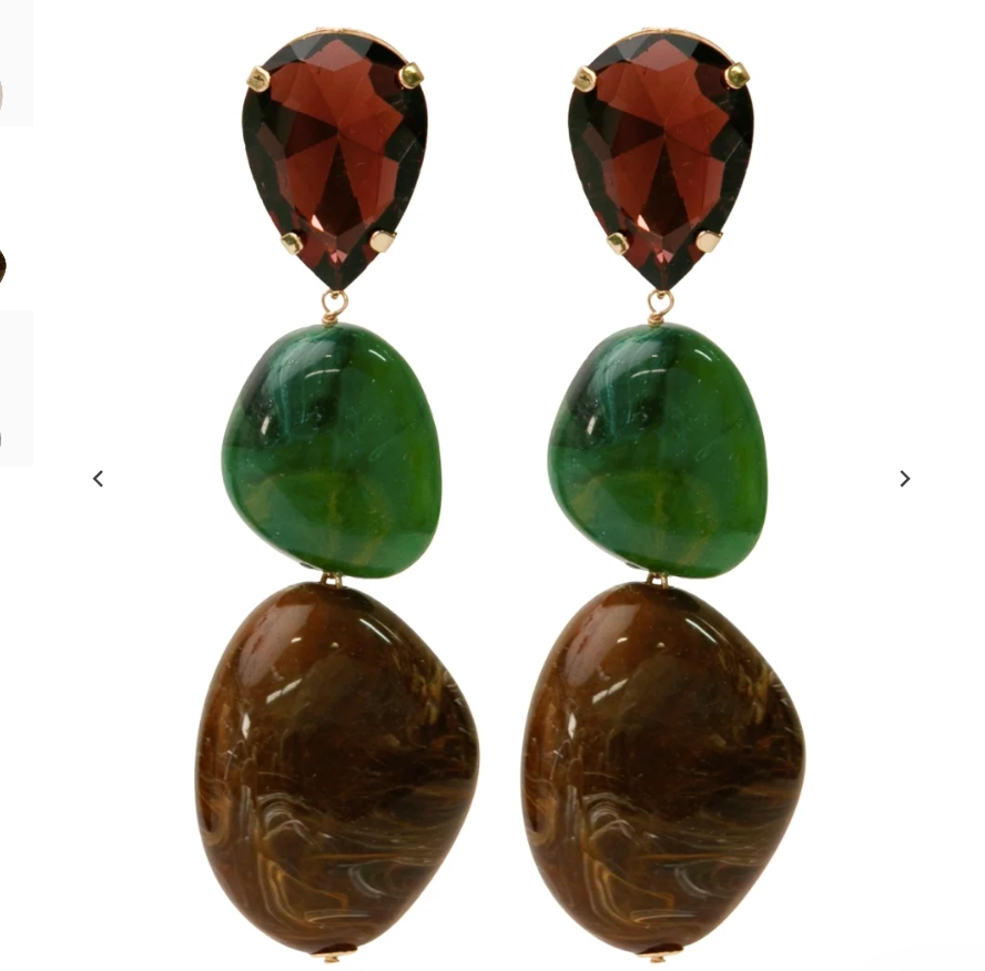 Color Block Linear Earrings