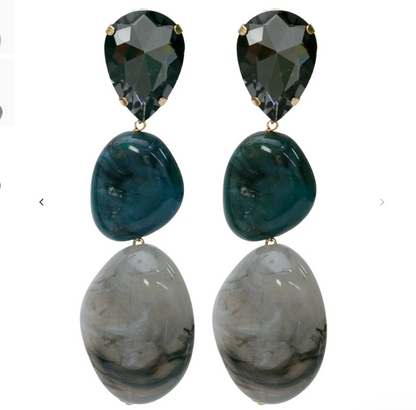Color Block Linear Earrings