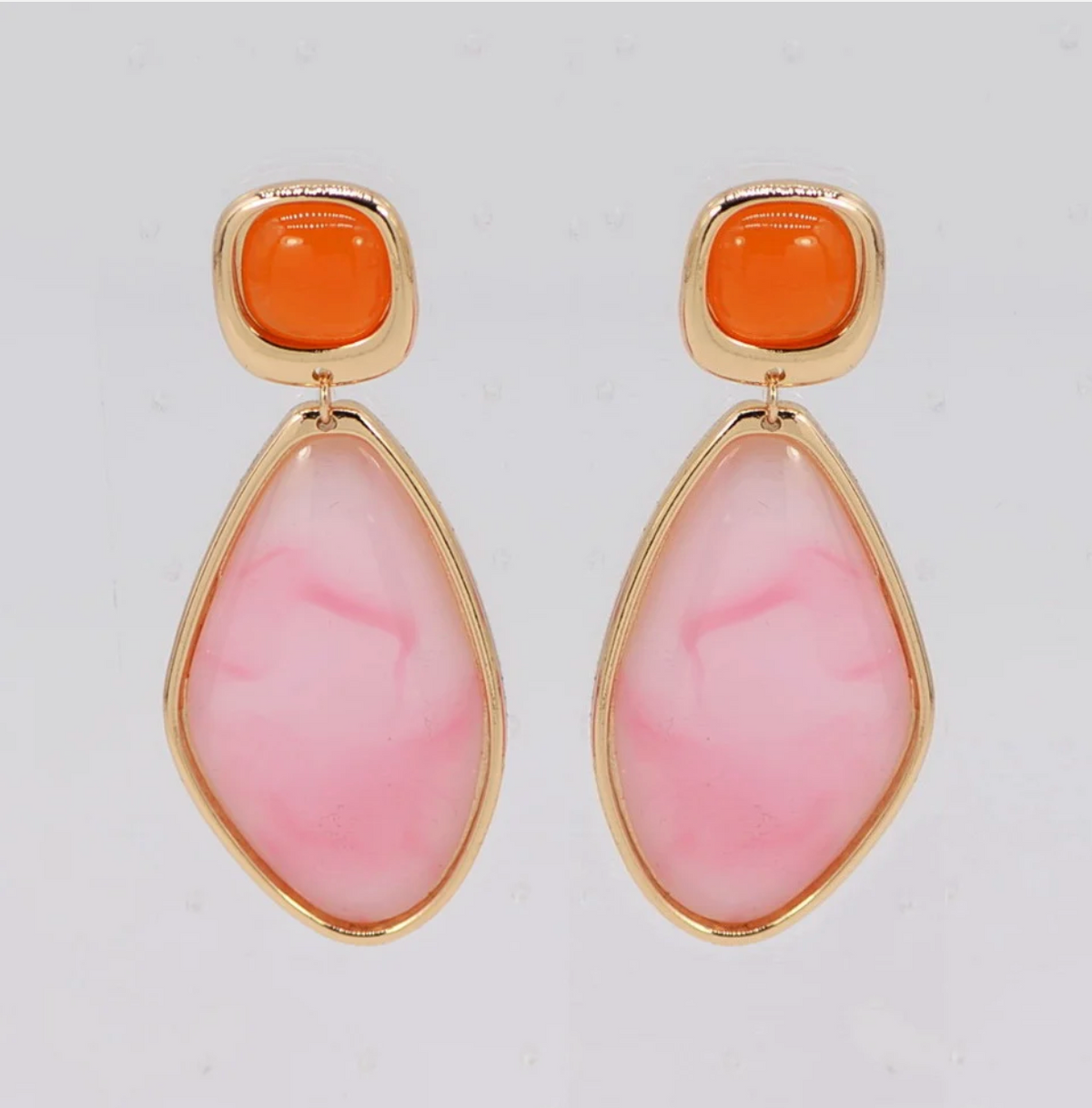 Pink Stone Earrings