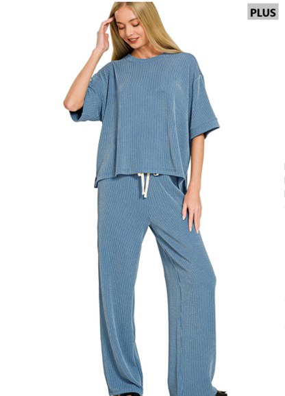 Raised Rib Pant Set