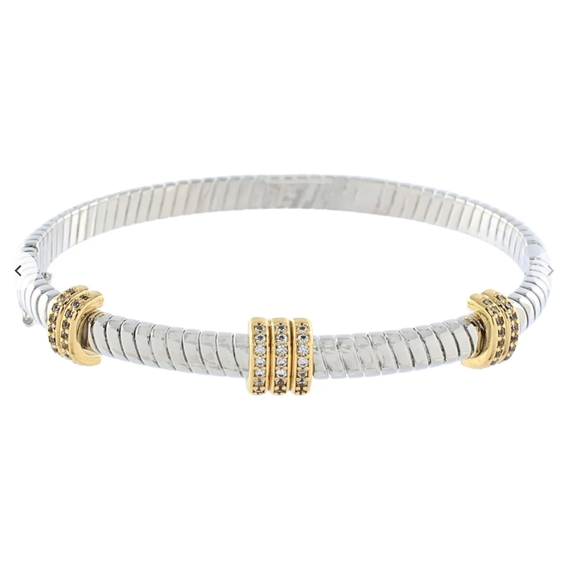 Pave Station Bangle Bracelet