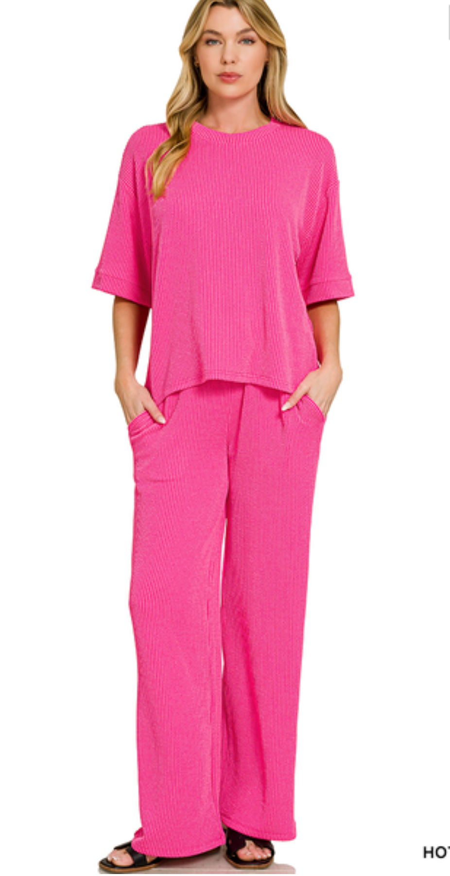 Raised Rib Pant Set