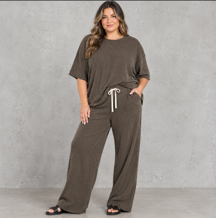 Raised Rib Pant Set