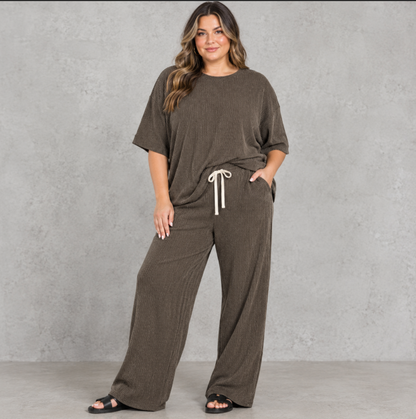 Raised Rib Pant Set