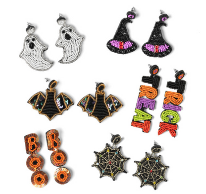 Beaded Earrings- Halloween