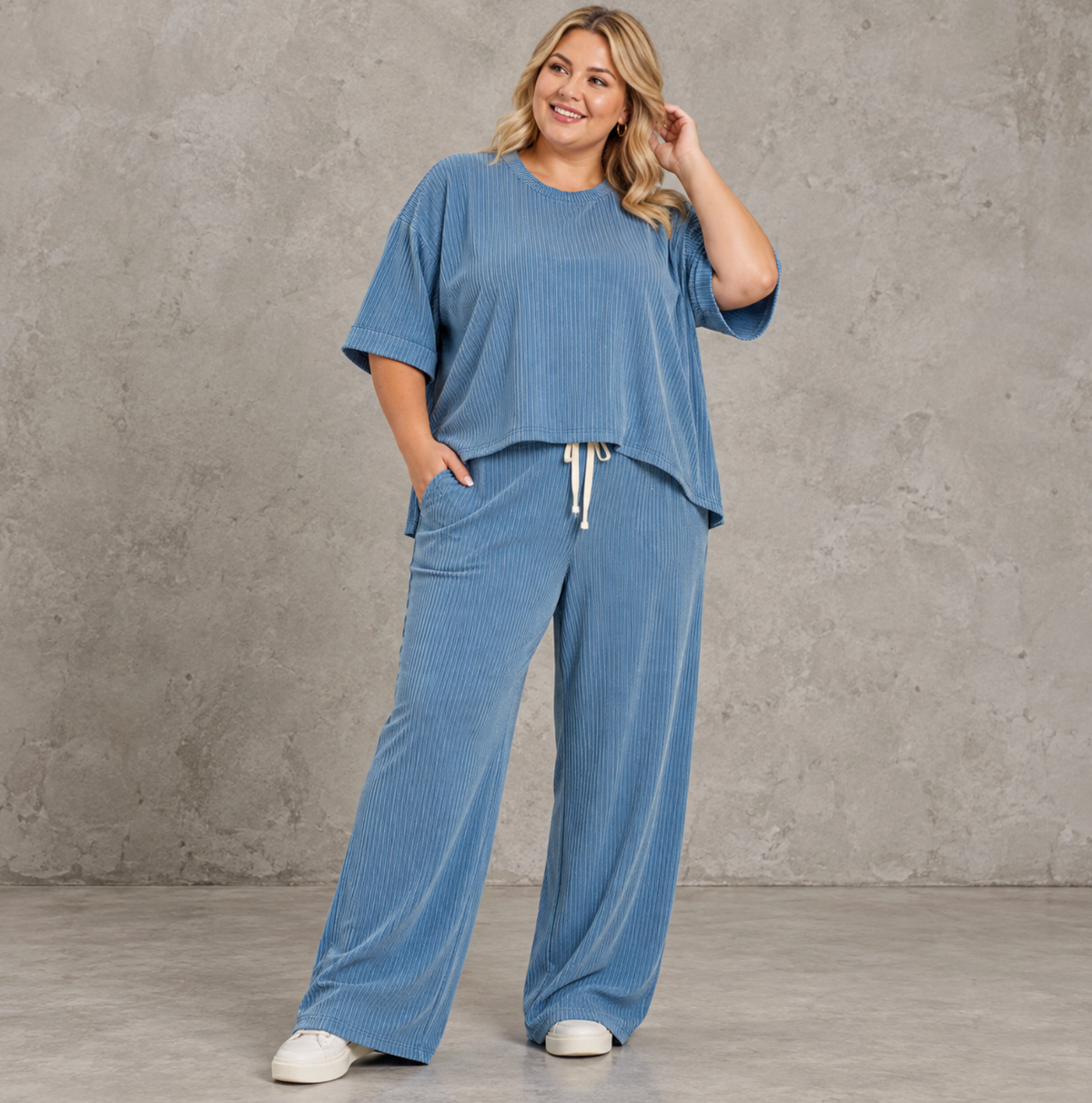 Raised Rib Pant Set