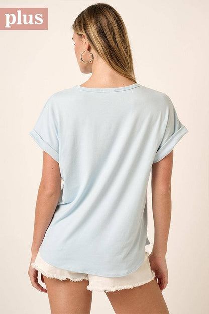 Dolman Short Sleeve Knit Top