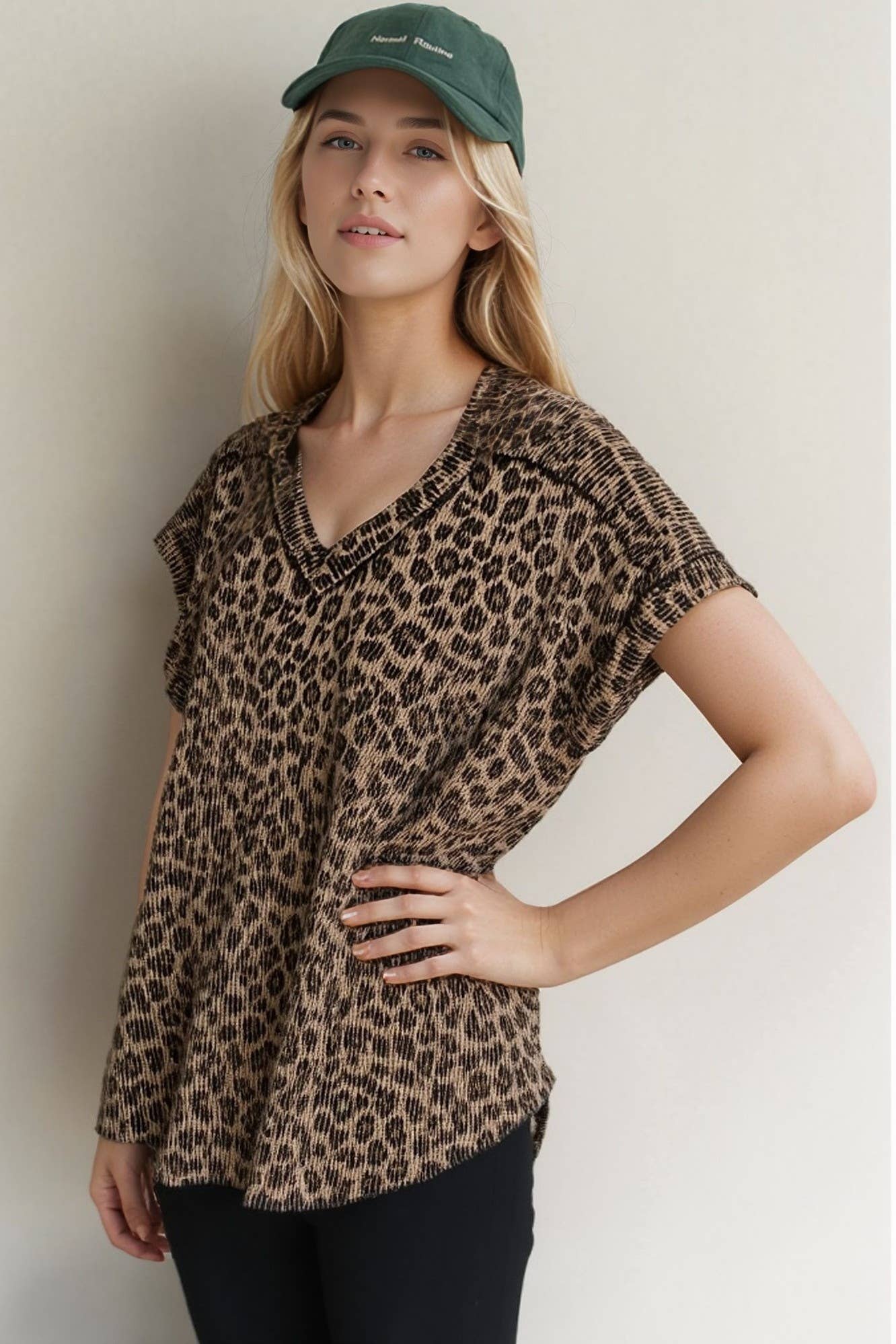 Leopard Ribbed Tshirt