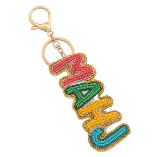 Beaded Mahjong Bag Charm