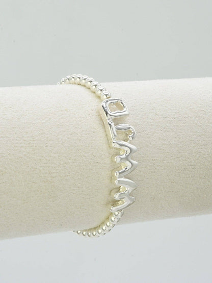 WWJD Beaded Stretch Bracelet