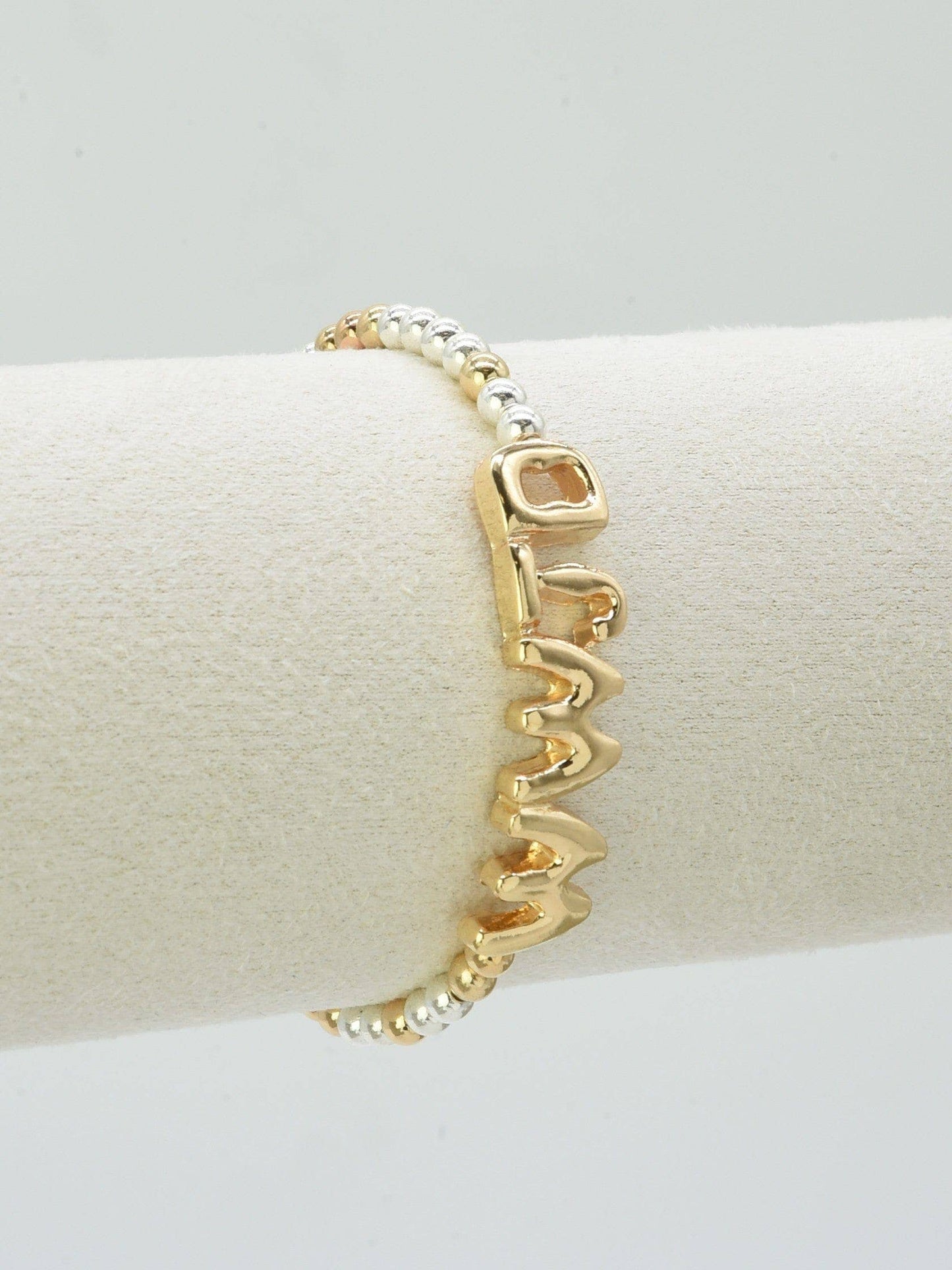 WWJD Beaded Stretch Bracelet