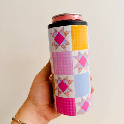 Bright Quilt Can Cooler