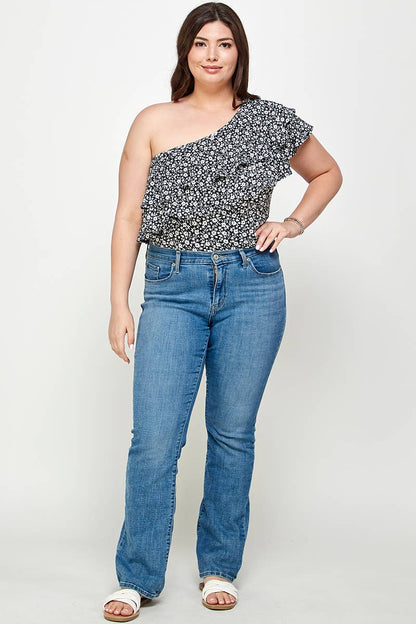 Ditsy Floral One Shoulder Bodysuit